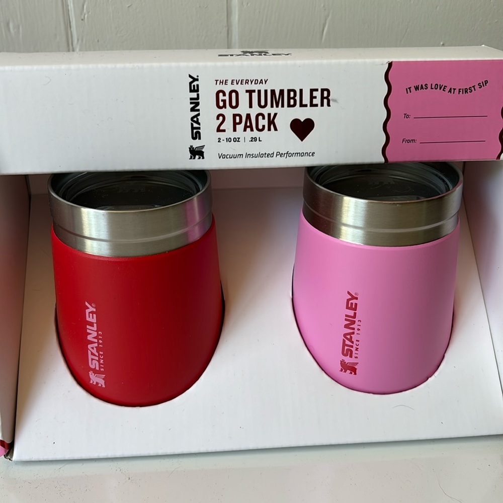Stanley “go tumbler” one pink one red